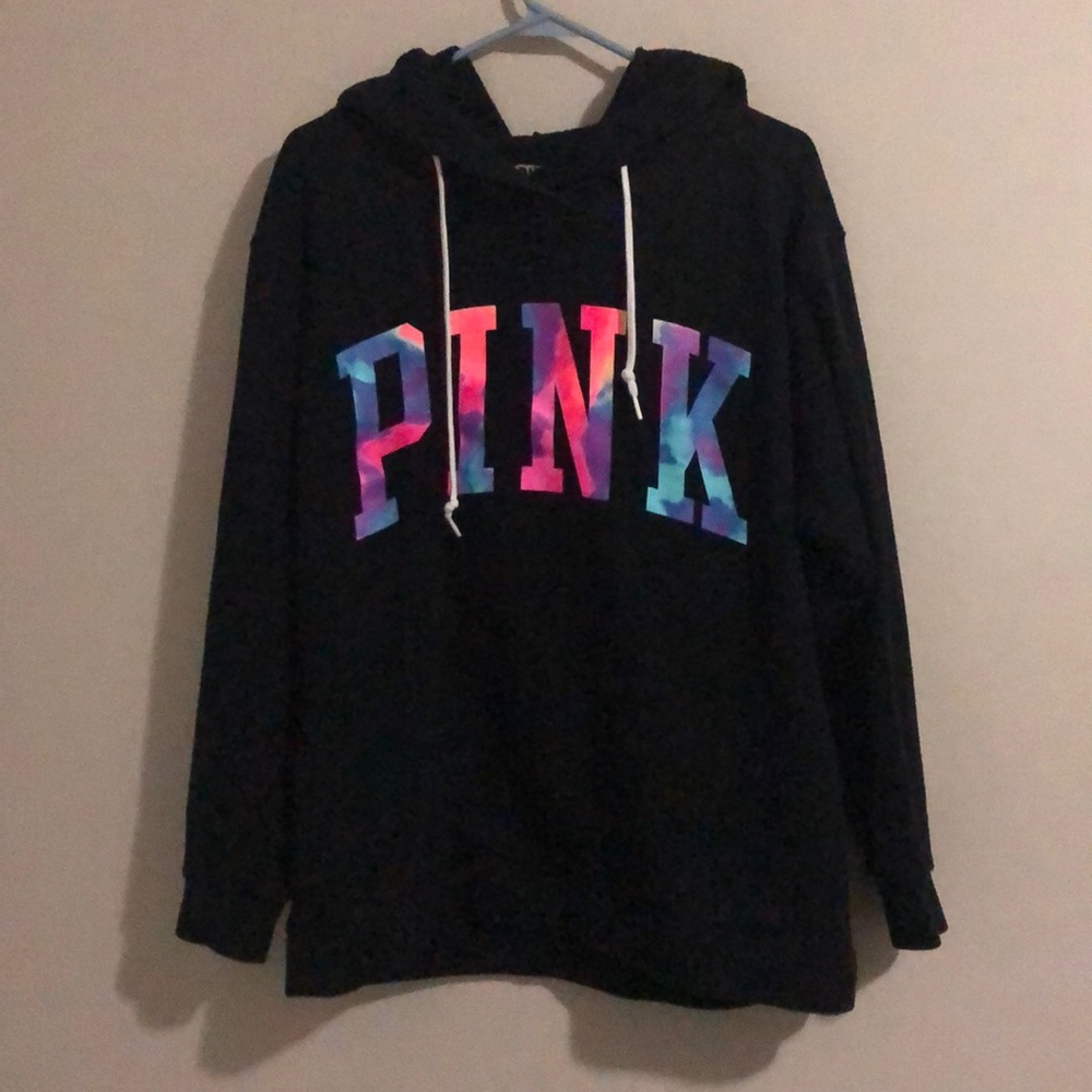 VS pink hooded sweatshirt